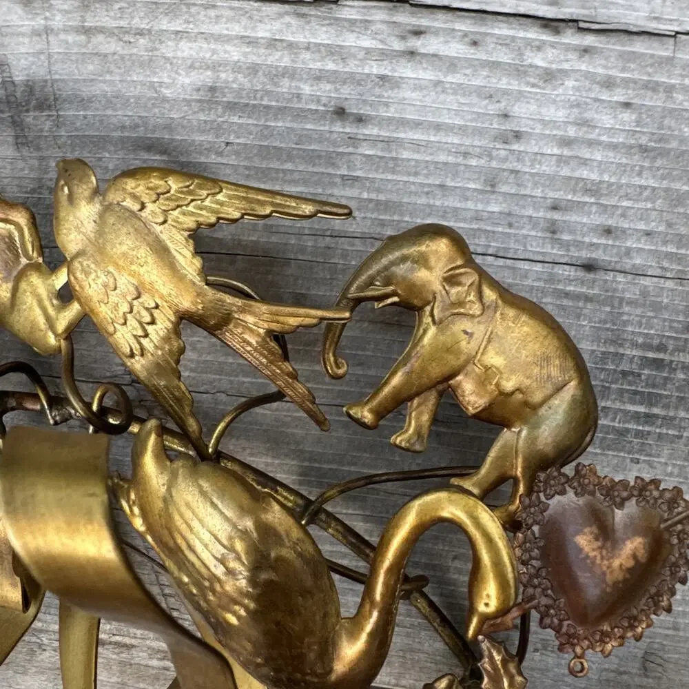 Antique Vtg Dresden Petite Choses Brass 11